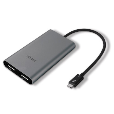 i-tec THUNDERBOLT 3 Dual DisplayPort video adapter 1x 5K 60Hz or 2x 4K 60Hz TB3DUAL4KDP