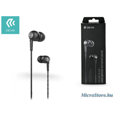 Devia Devia univerzális sztereó felvevős fülhallgató - 3,5 mm jack - Devia Kintone In-Ear Wired Earphones - black ST310430