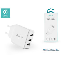 Devia ST320460 Smart 3.4A univerzális 3x USB fehér hálózati töltő ST320460