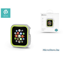 Devia Apple Watch 4 védőtok - Devia Dazzle Series 40 mm - ezüst/neon zöld ST323881