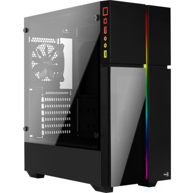 Aerocool PLAYA RGB TEMPERED GLASS - USB3.0 PC ház, tápegység nélkül AEROPGSPLAYARGB-TG