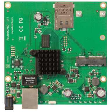 MIKROTIK RouterBOARD RBM11G, Dual Core 880MHz CPU, 256MB RAM, 1x Gbit LAN, 1x miniPCI-e, ROS L4 RBM11G