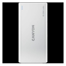 CANYON PB-107 Power bank 10000mAh Li-poly battery, Input Micro/PD 18W(Max), Output PD/QC3.0 18W(Max), quick charging cable 0.3m, 144*68*16mm, 0.25kg, Black CNE-CPB1007B