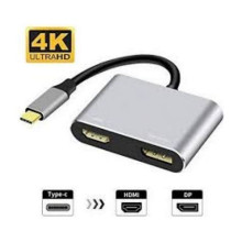 VCOM USB-C apa - DisplayPort anya + HDMI anya adapter CU434M