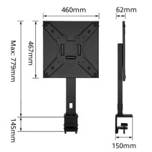 Ewent EW1543 Flatscreen Desk Clamp 37 up to 55 inch Black EW1543