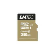 EMTEC Memóriakártya, microSDHC, 32GB, UHS-I/U1, 85/20 MB/s, adapter, EMTEC "Elite Gold"