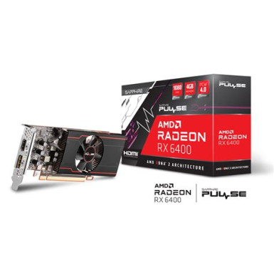 SAPPHIRE PULSE AMD RADEON RX 6400 GAMING 4GB GDDR6 HDMI / DP LP 11315-01-20G 11315-01-20G