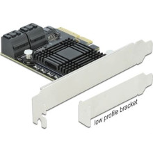 DELOCK PCI-E x4 Bővítőkártya 5x SATA 6GB/s port 90498