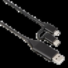 ifi USB-C -> USB 3.0 A M/F OTG adatkábel 0.12m fekete-arany TYPE-C OTG