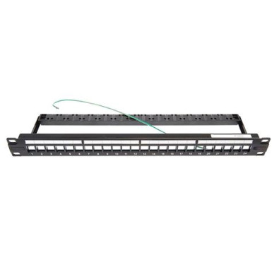 Moduláris patchpanel - 24 portos standard, SL betéthez, 1U, fekete 2153437-1 2153437-1