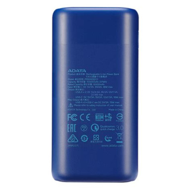 Akku Bank A-Data AP10000QCD Blue 10000mAh AP10000QCD-DGT-CDB AP10000QCD-DGT-CDB