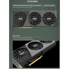 INNO3D INNO3D NVIDIA GEFORCE RTX 4070 TWIN X2 12GB GDDR6X 192bit, 2475 MHz / 21Gbps, 3x DP, 1x HDMI, 2x Fan, 2 slot N40702-126X-185252N